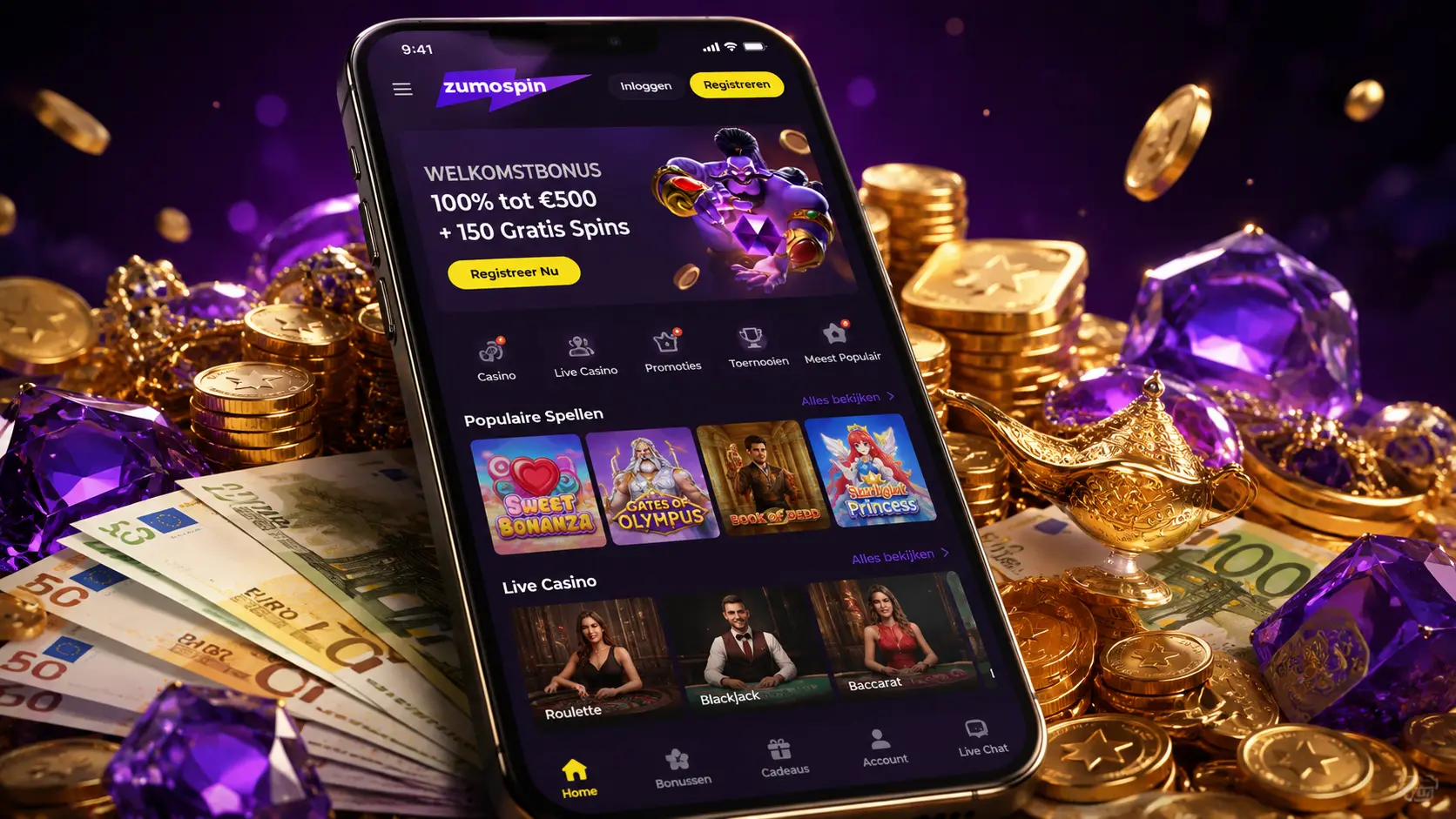 Zumospin Casino mobiele app (PWA) — installeer via je browser en speel op Android en iOS